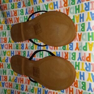 Size 6.5 Black Sandals. Fast shipping.